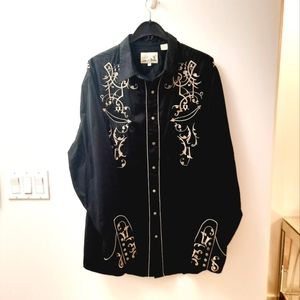 Roper Western Embroidered Western Shirt with snaps